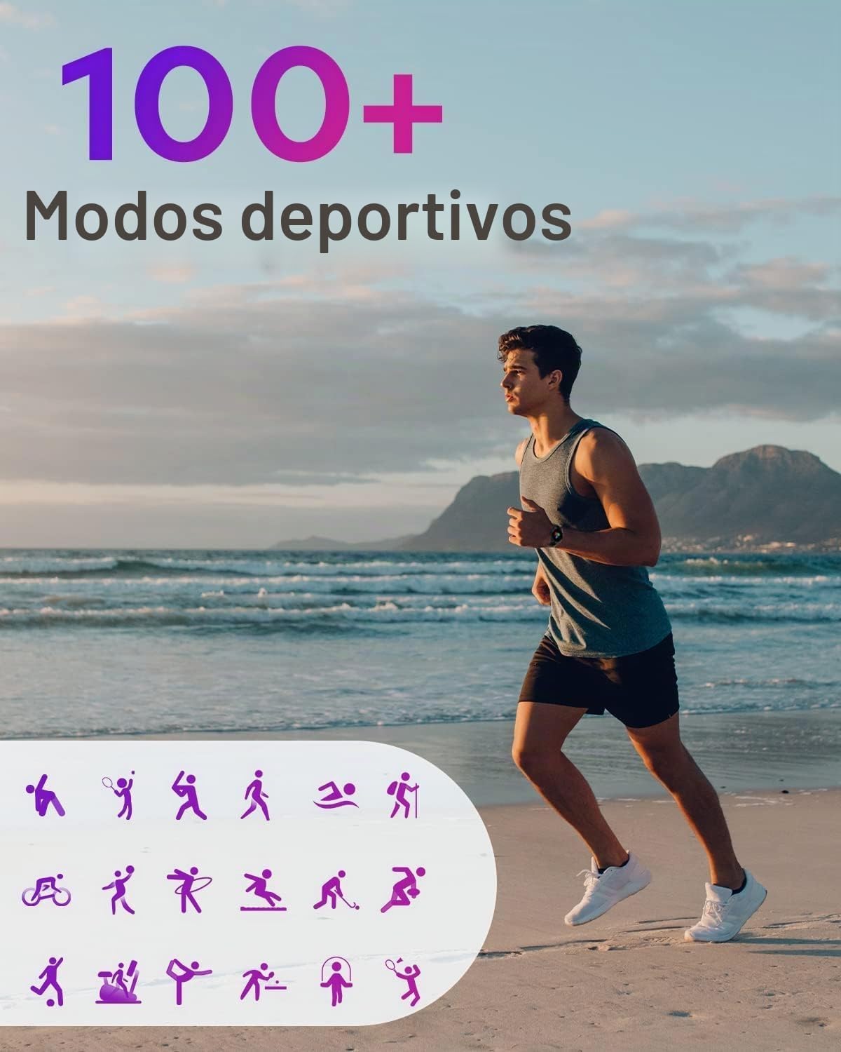 HUAKUA Reloj inteligente para mujeres y hombres, responde\/hacer ll...