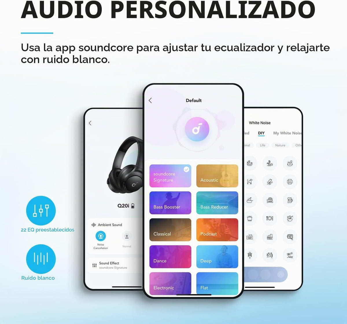 Soundcore by Anker Q20i Auriculares híbridos con cancelación activa...
