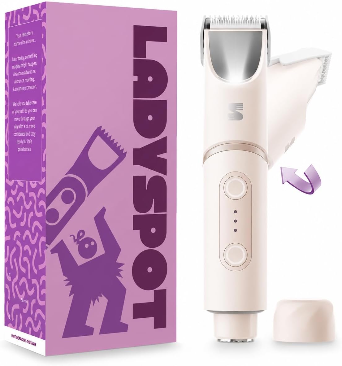 LADYSPOT SpinDuo 2 en 1 recortadora de bikini eléctrica para mujer,...
