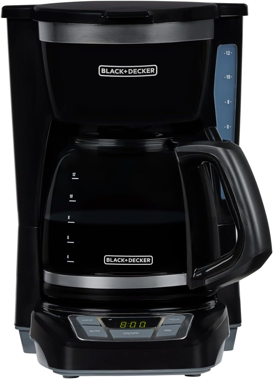 Cafetera de goteo BLACK+DECKER de 12 tazas con preparación Vortex |...