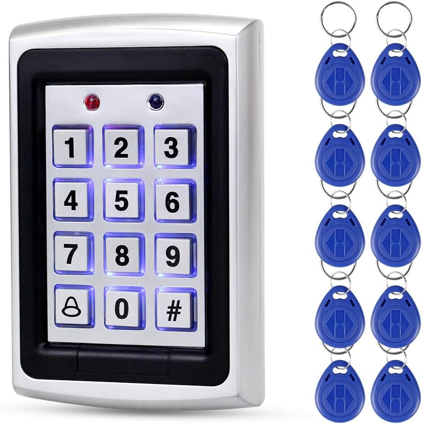 10 unids llaveros+125 khz EM-ID caja de metal RFID control de acces...