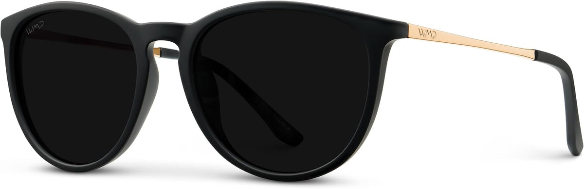 WearMe Pro Gafas de sol polarizadas redondas para mujer, protección...