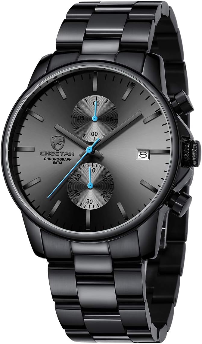 GOLDEN HOUR Fashion Business - Relojes para hombre con cronógrafo,...