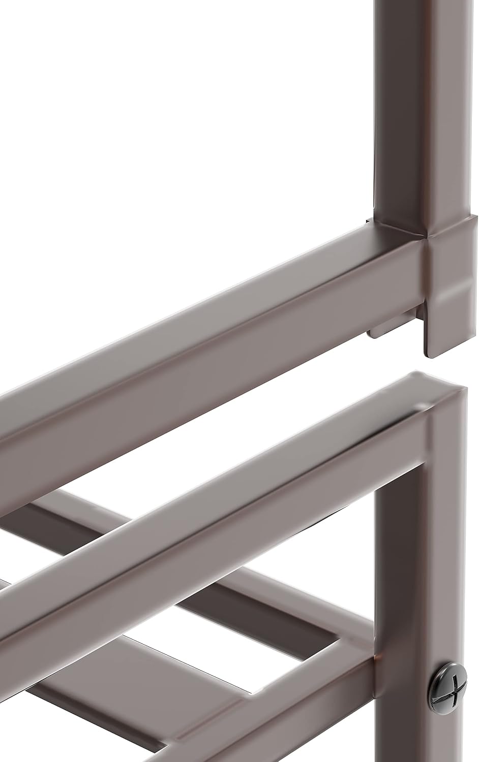 Simple Houseware Zapatero apilable con panel de metal de 3 niveles,...