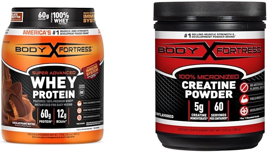 Paquete de proteína de suero en polvo Body Fortress Super Advanced,...