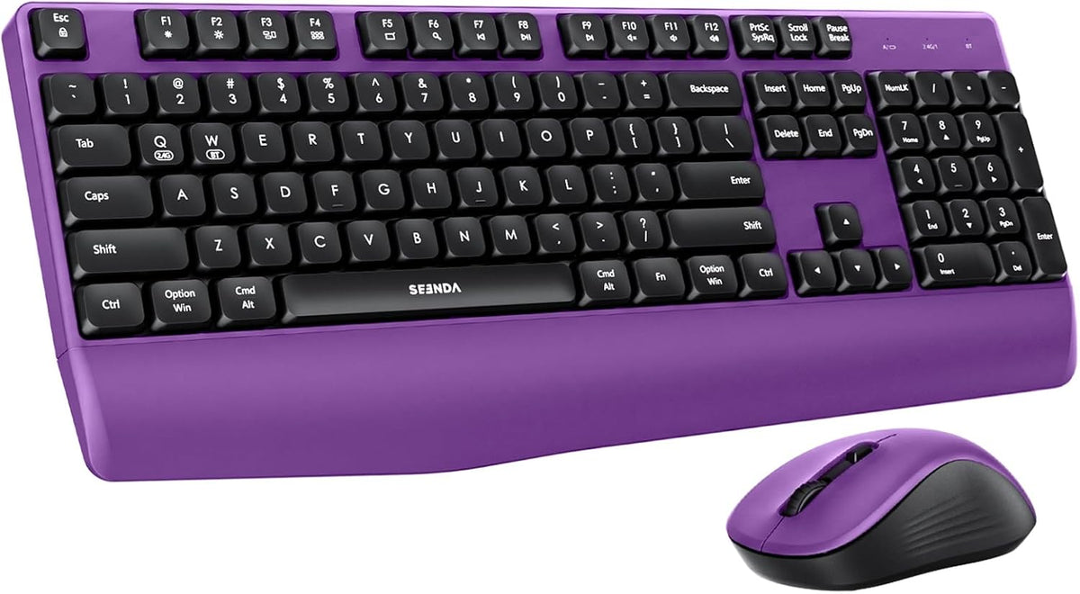 seenda COE200 Combo de teclado y mouse Bluetooth inalámbricos con |...