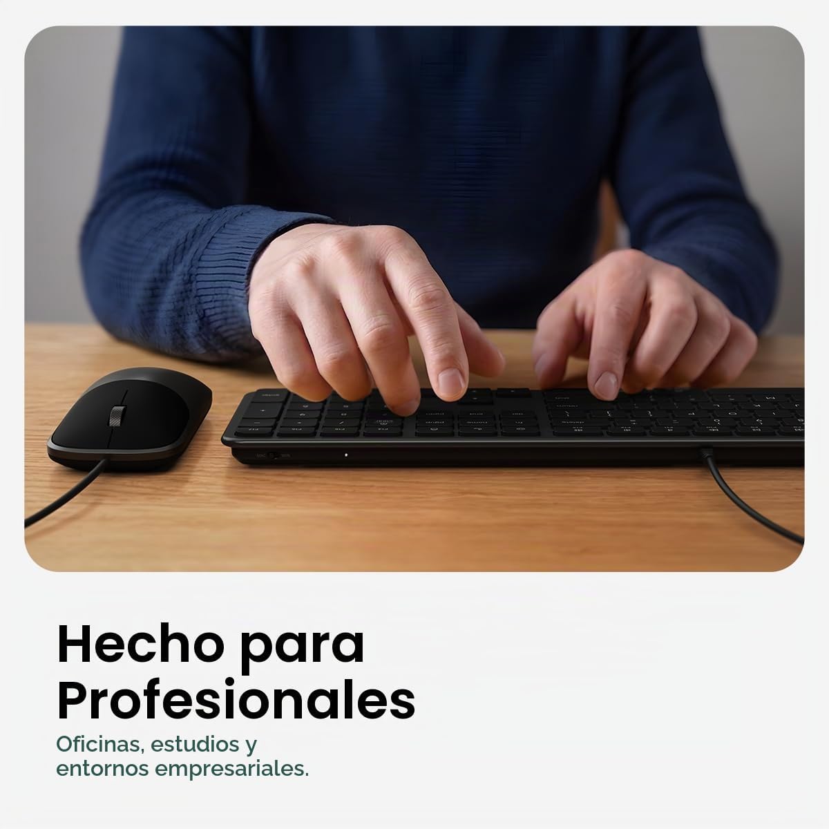 Satechi Slim CLX3 Combo de teclado y mouse con cable, USB-C, negro...
