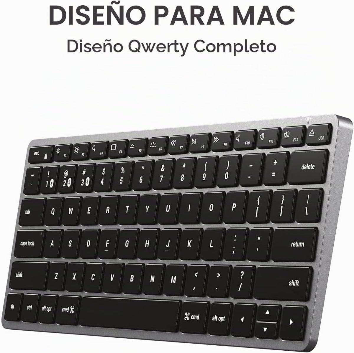 Teclado retroiluminado Bluetooth Satechi Slim X1, sincronización mu...