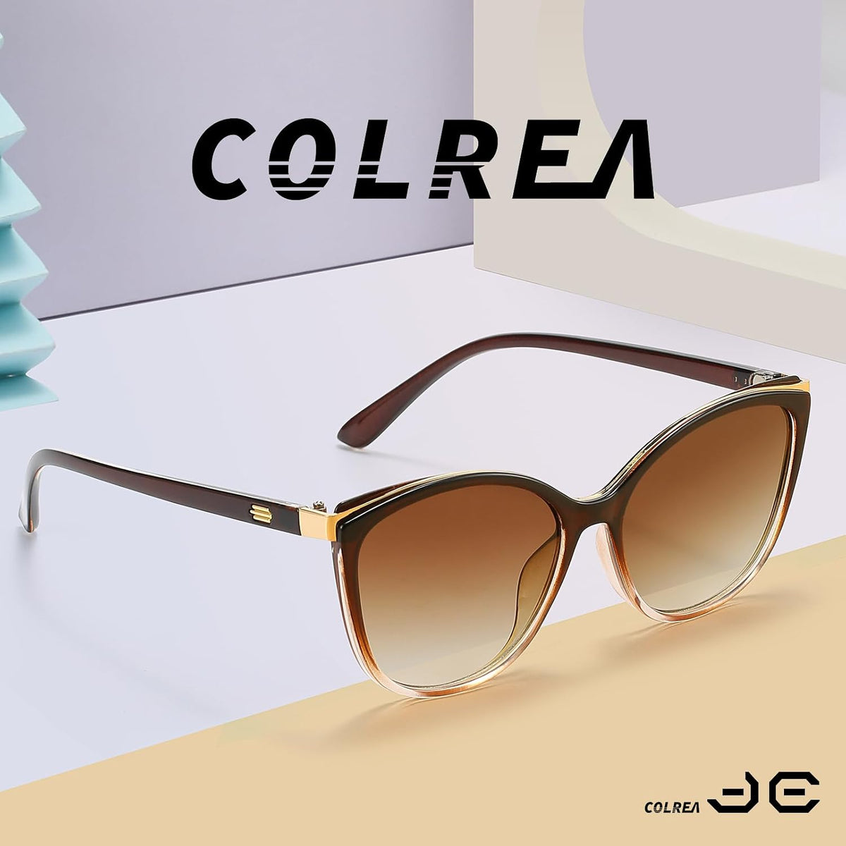 Colrea Gafas de Sol Modernas con Forma de Ojo de Gato para Mujer, E...