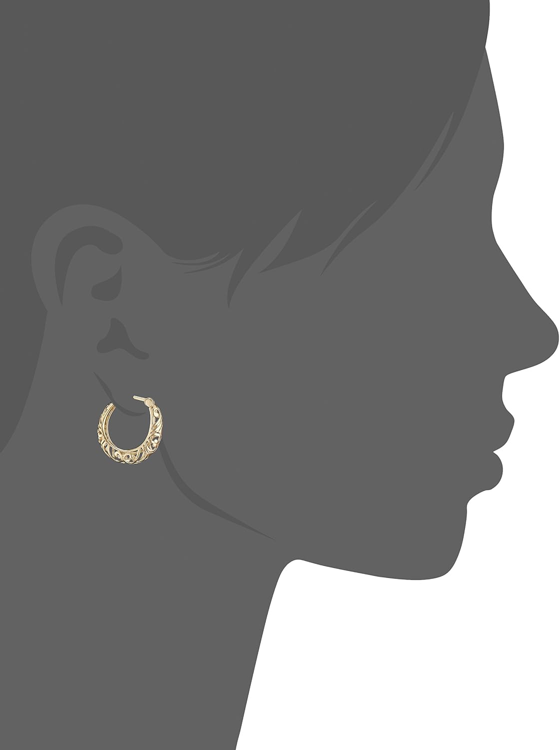 Amazon Collection - Aretes de aro de filigrana abierta en plata de ley
