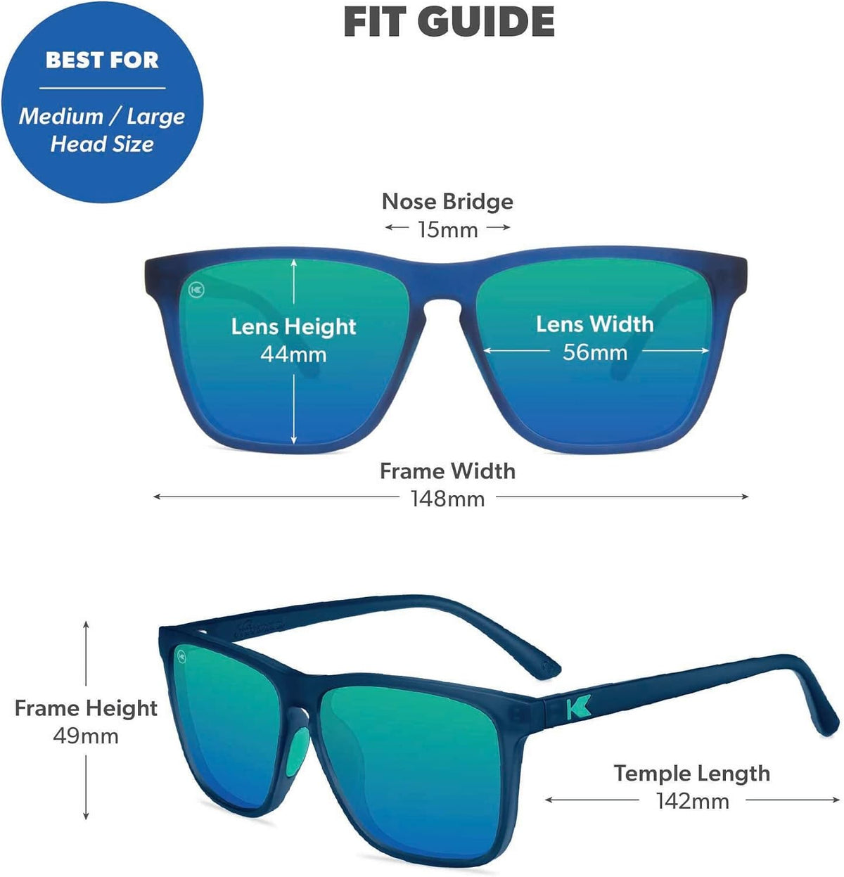 Knockaround Gafas de sol polarizadas cuadradas para hombres y mujer...