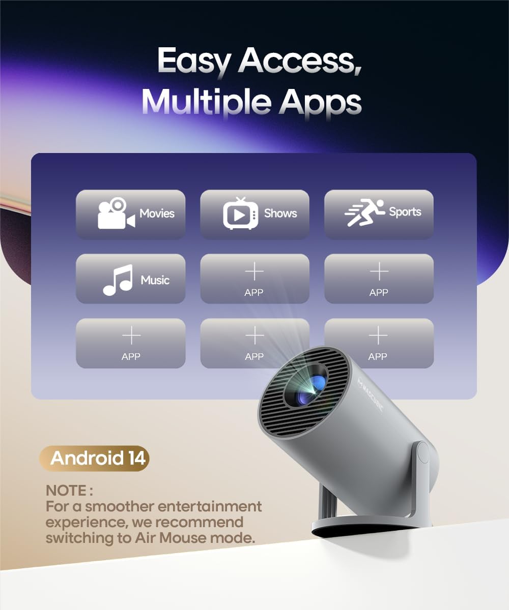 Magcubic Mini proyector con WiFi y Bluetooth, portátil HY300Pro, en...
