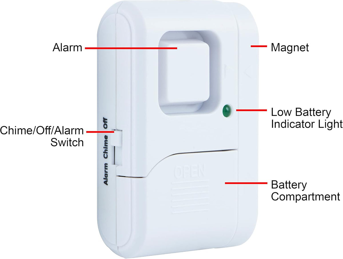 UltraPro Alarma de seguridad personal para ventanas y puertas, paqu...