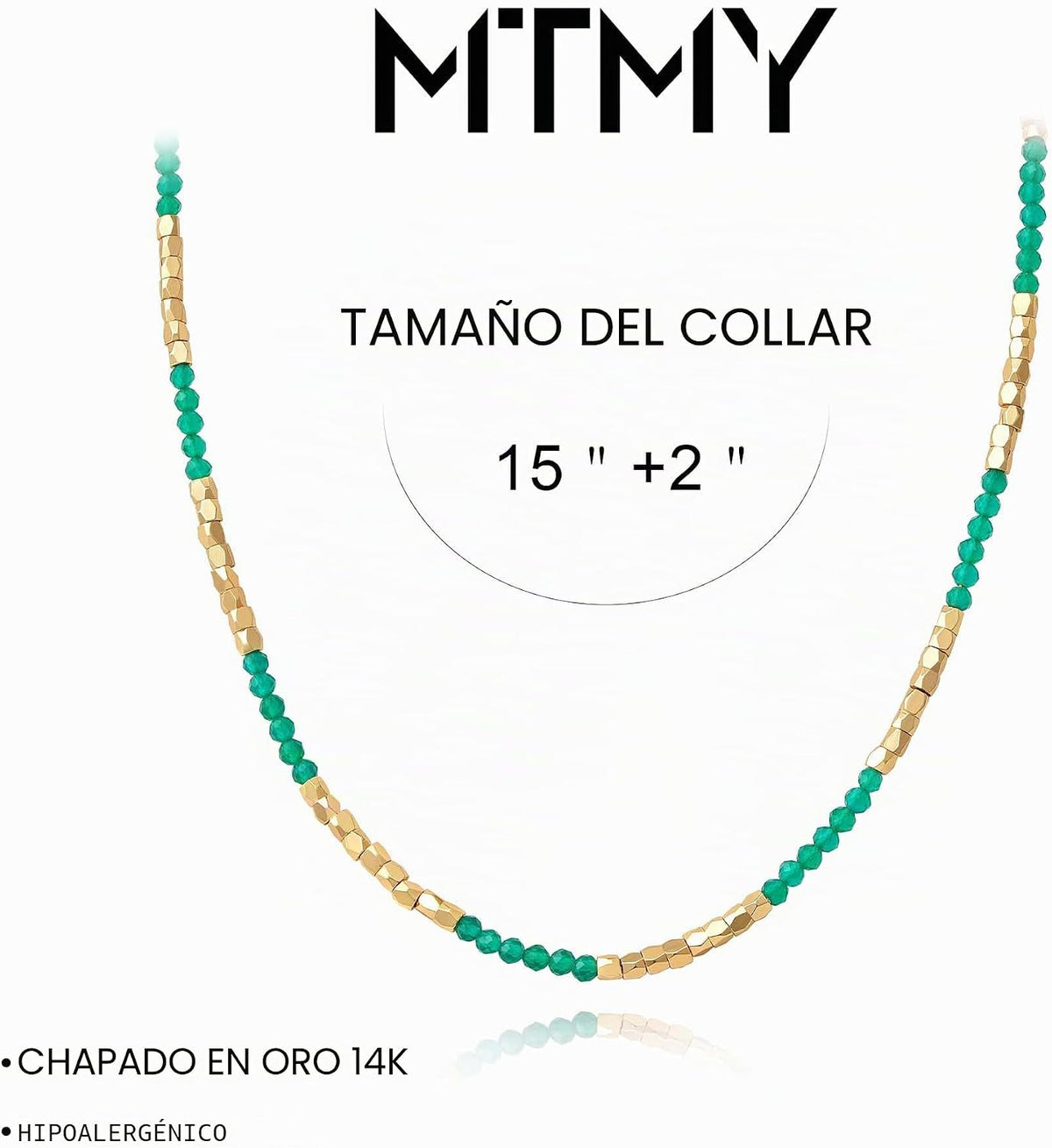 MTMY Gargantilla de piedras preciosas con cuentas para mujer | Chap...