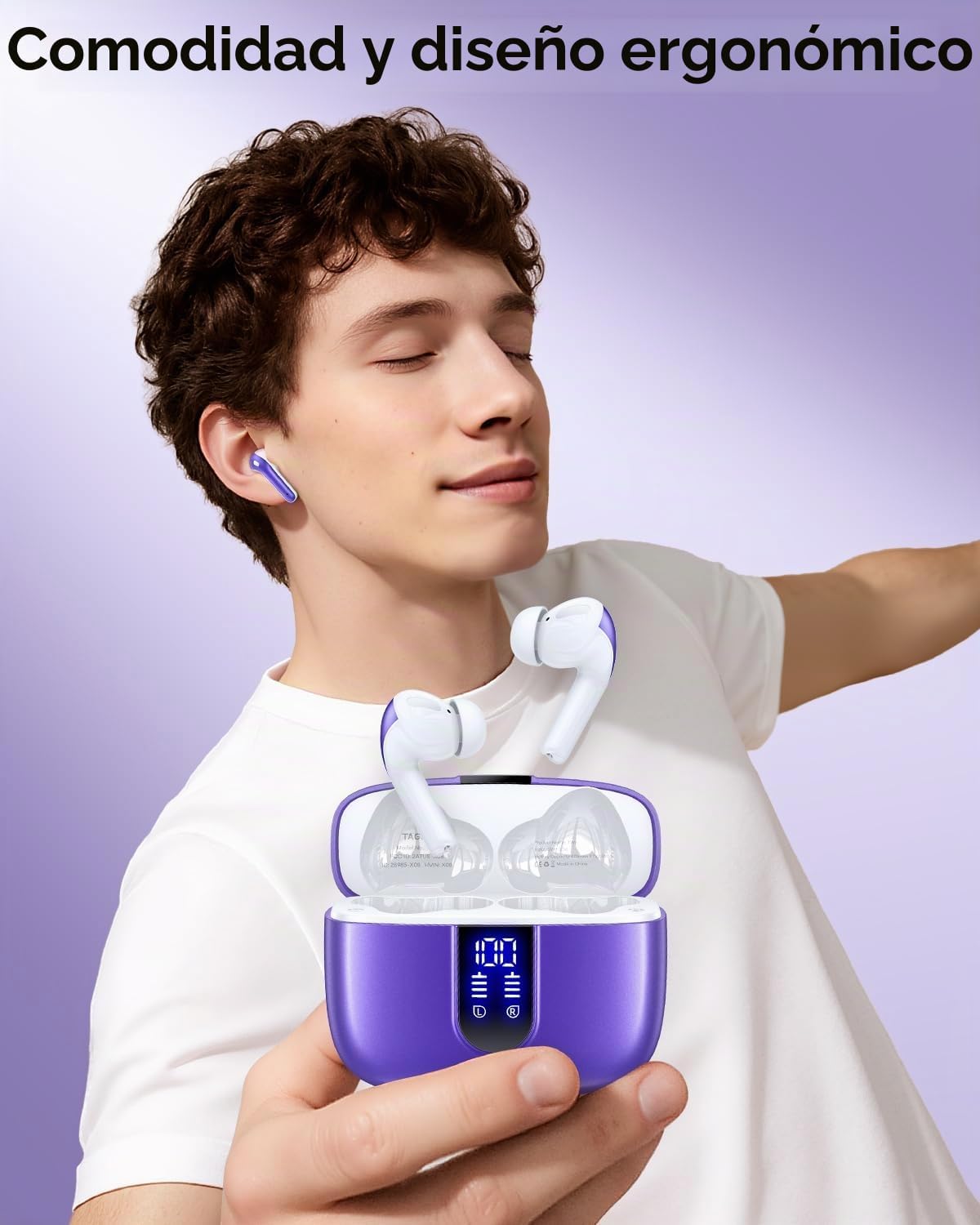 TAGRY Auriculares Bluetooth Verdaderamente Inalámbricos 60H Reprodu...