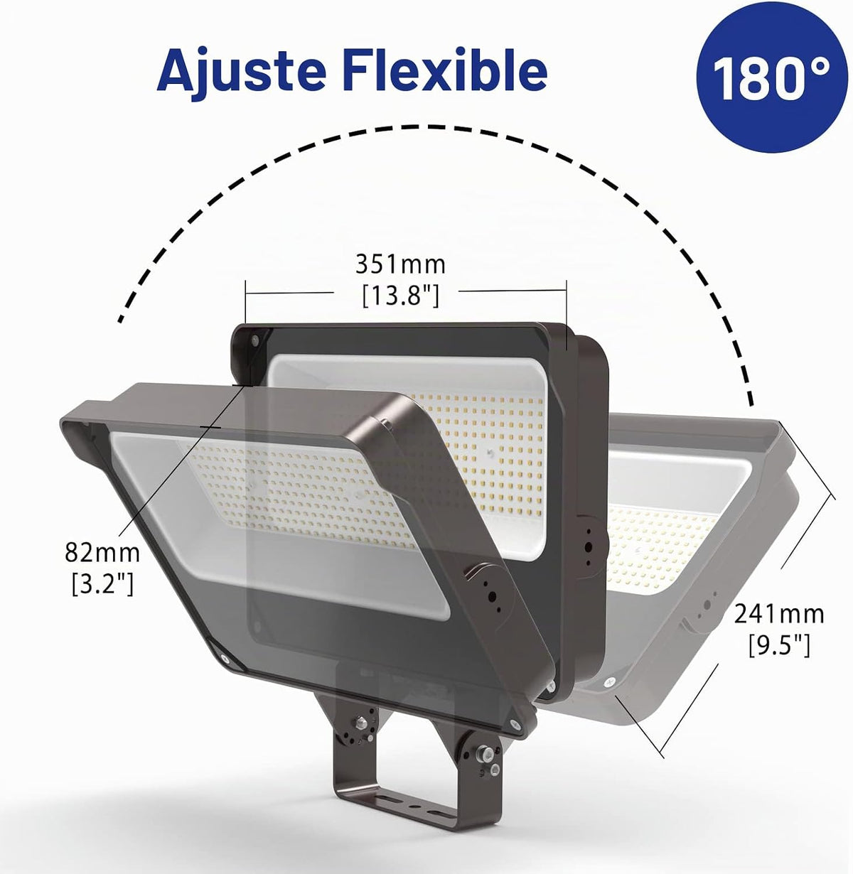 HYPERLITE Luz de inundación LED de 150 W, 2 unidades, 18000 lm, 500...