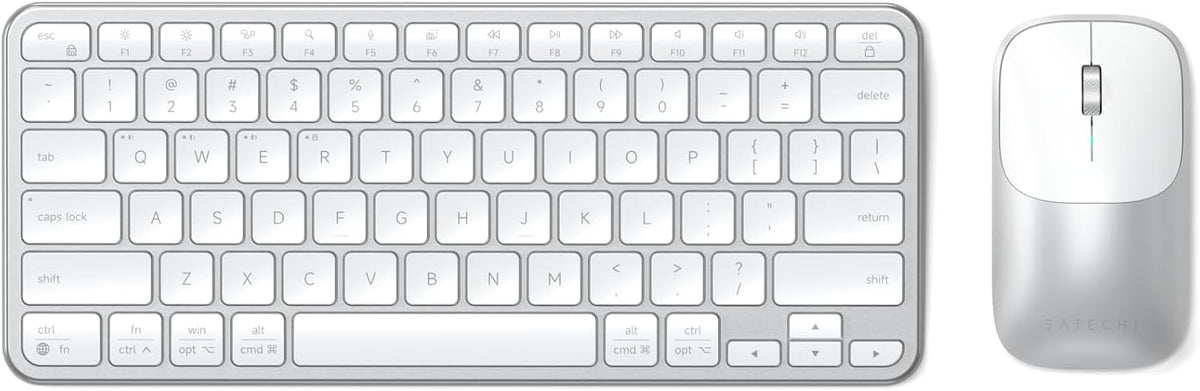 Satechi Slim CEX1 - Combo de teclado y mouse inalámbricos, Bluetoot...