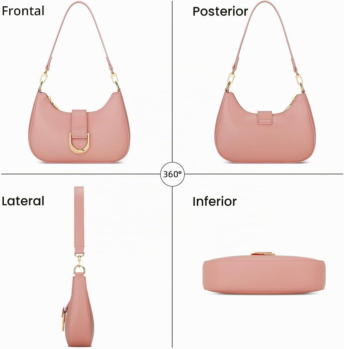 KKXIU Bolso de Hombro para Mujer Bolso de Moda para Todos los días...