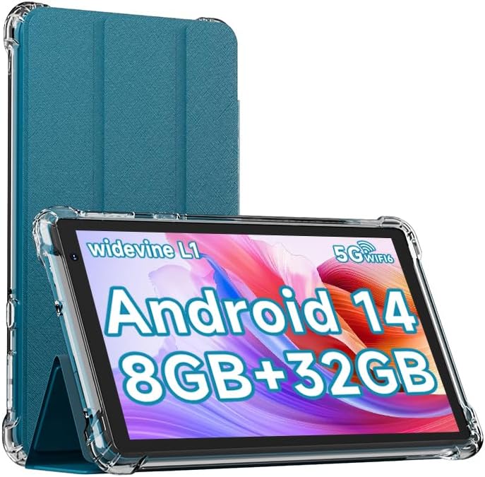 IWEGGO Tablet Android 14 con funda, 7 pulgadas 8 GB RAM+32 GB ROM\/...
