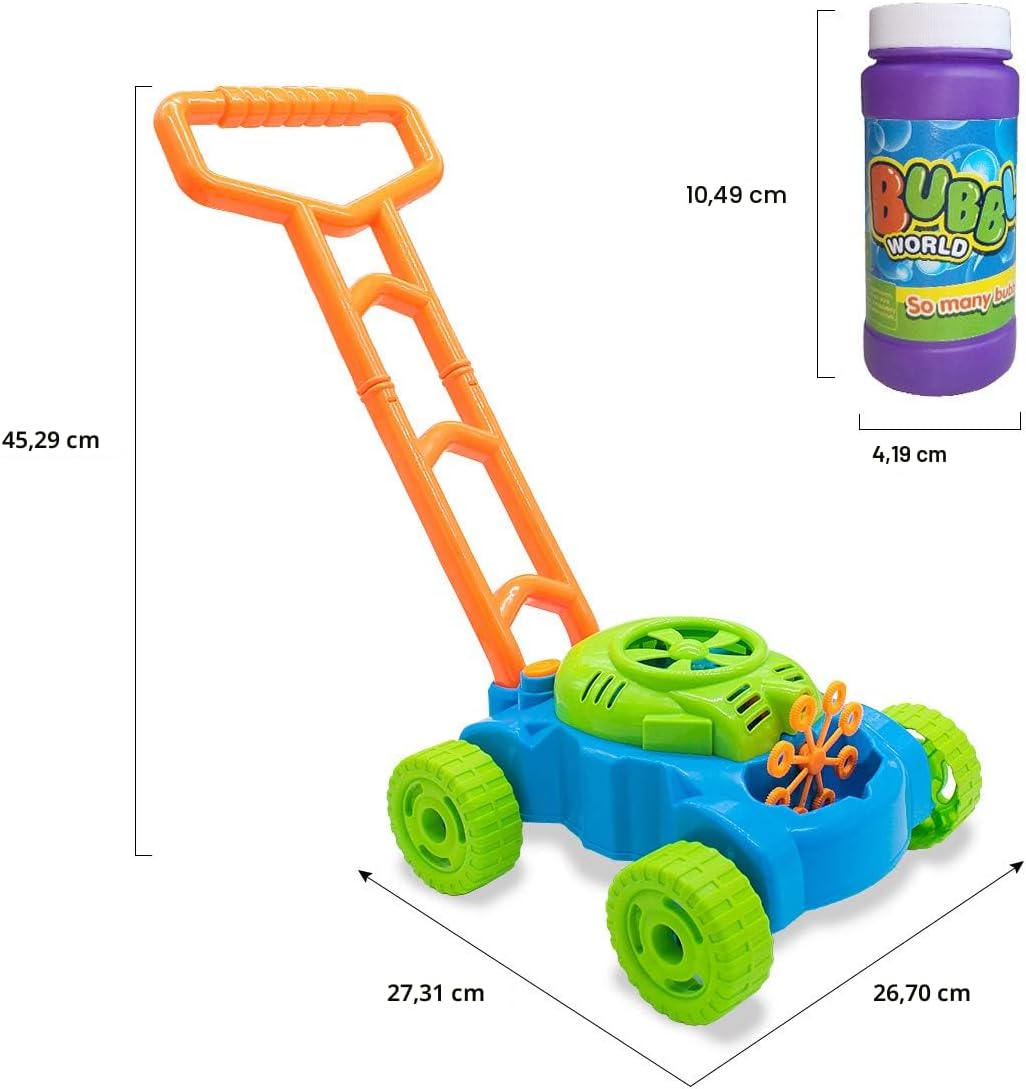 Lydaz Cortacésped de burbujas para niños pequeños de 1 a 3 años, má...