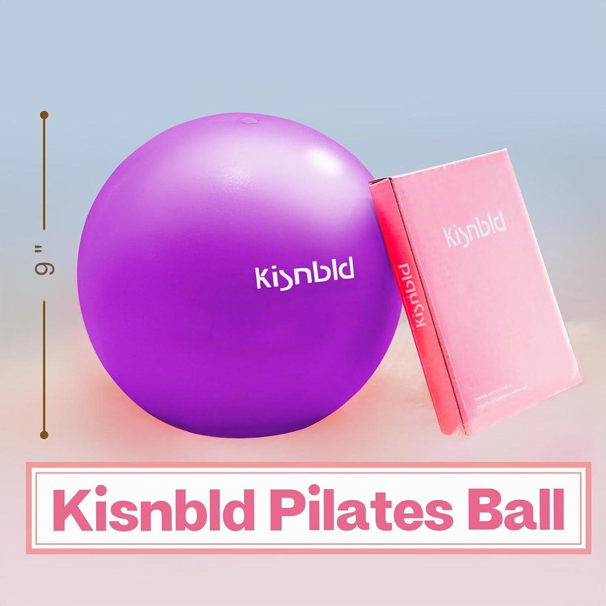 kisnbld Pequeña pelota de ejercicio, mini pelota de pilates de 9 pu...