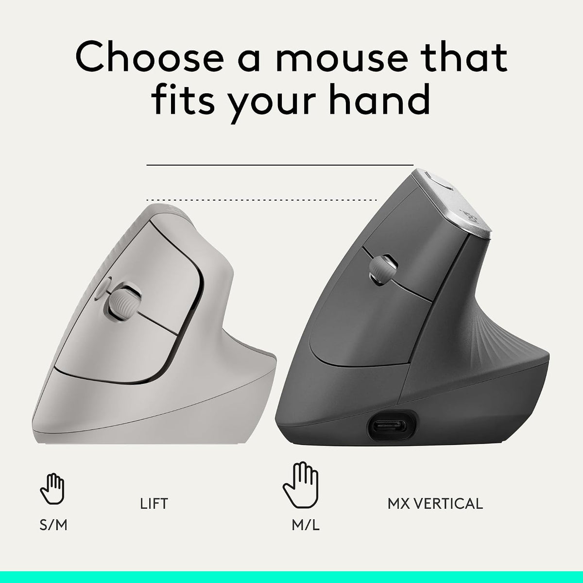 Logitech Ratón inalámbrico ergonómico vertical Lift - Arena | Conéc...