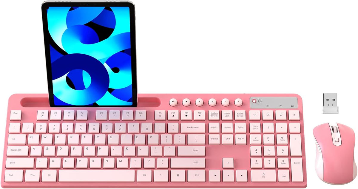 Combinación de teclado y mouse inalámbricos, teclado inalámbrico er...
