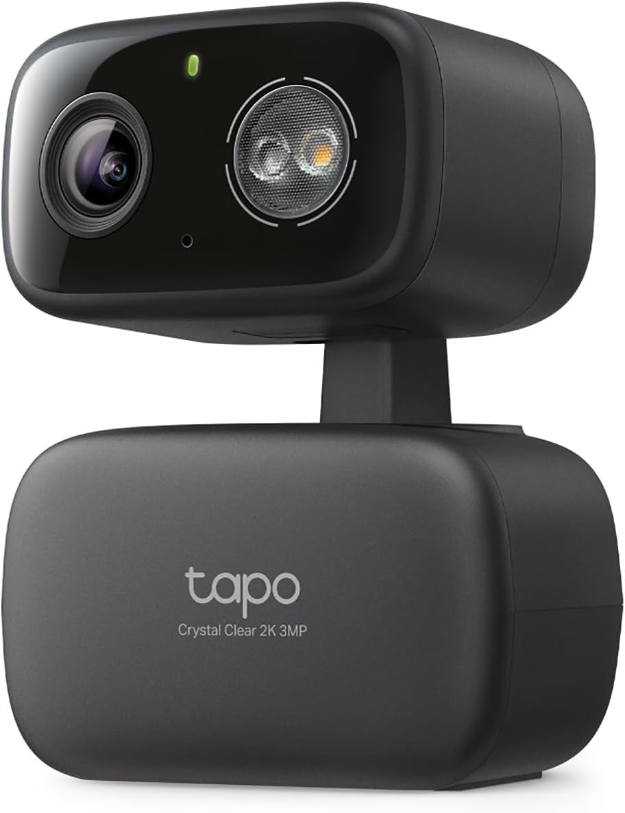Tapo 2K Cámara de seguridad con cable panorámica/inclinable para in...