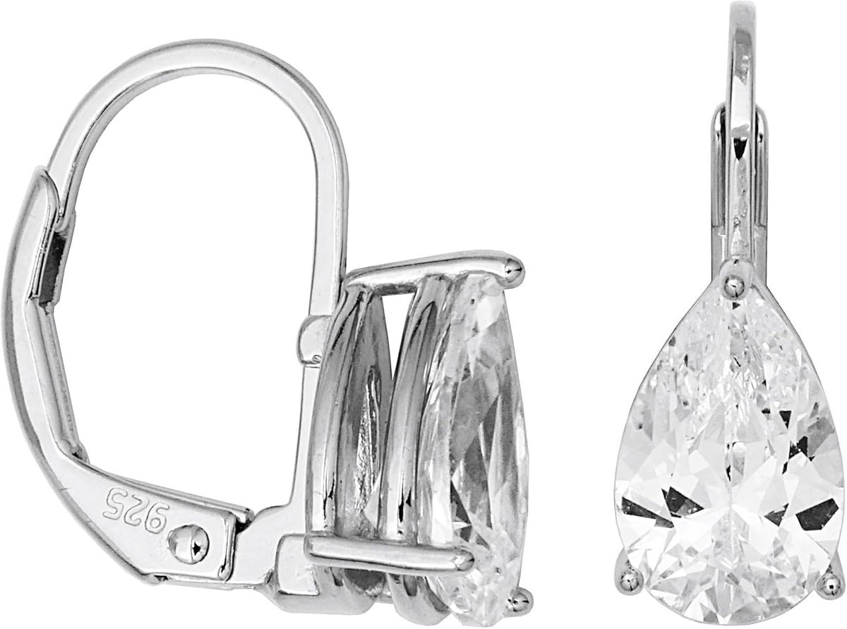 Amazon Essentials Pendientes de plata de ley o chapado en oro con c...
