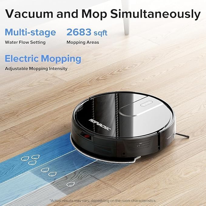 ROPVACNIC Robot aspirador robot aspirador y trapeador combinado con...