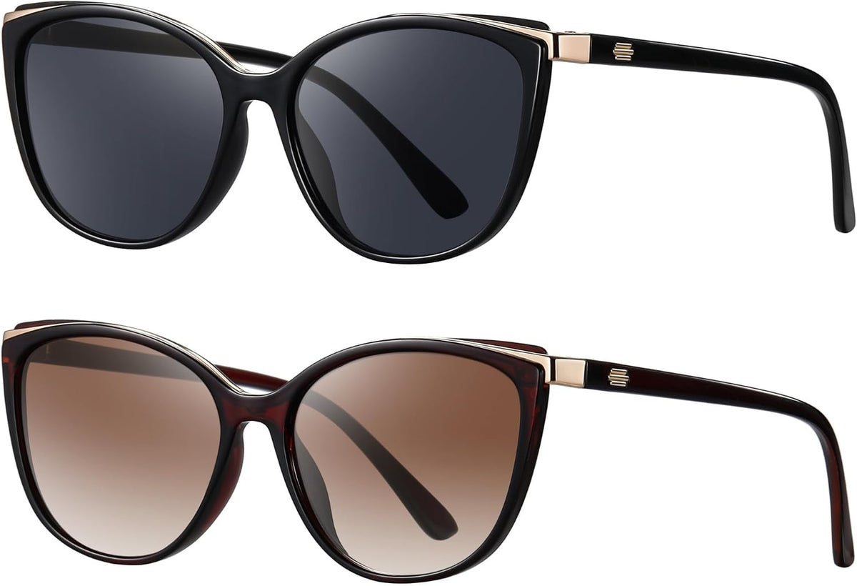 Colrea Gafas de Sol Modernas con Forma de Ojo de Gato para Mujer, E...