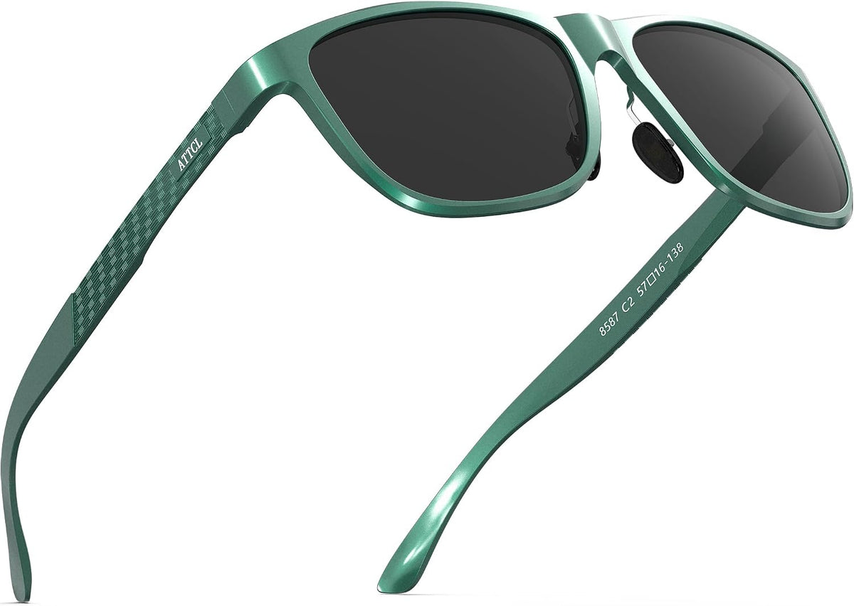 ATTCL Gafas de sol polarizadas para hombre Al-Mg Metal ultraligeras...