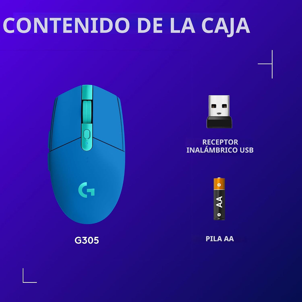 Ratón inalámbrico para juegos Logitech G305 Lightspeed - Azul | 12,...