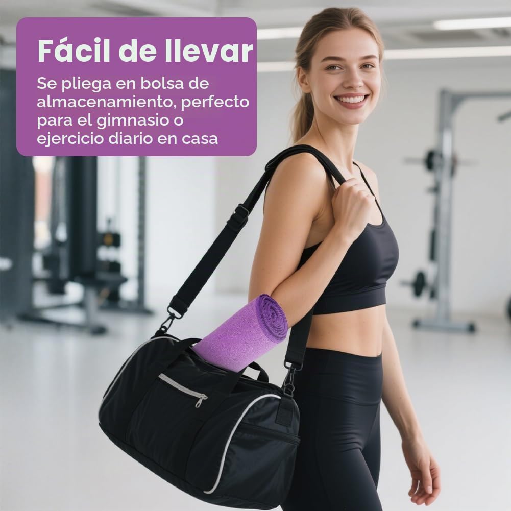 flintronic Toalla de yoga, toalla de esterilla de yoga con puntos d...