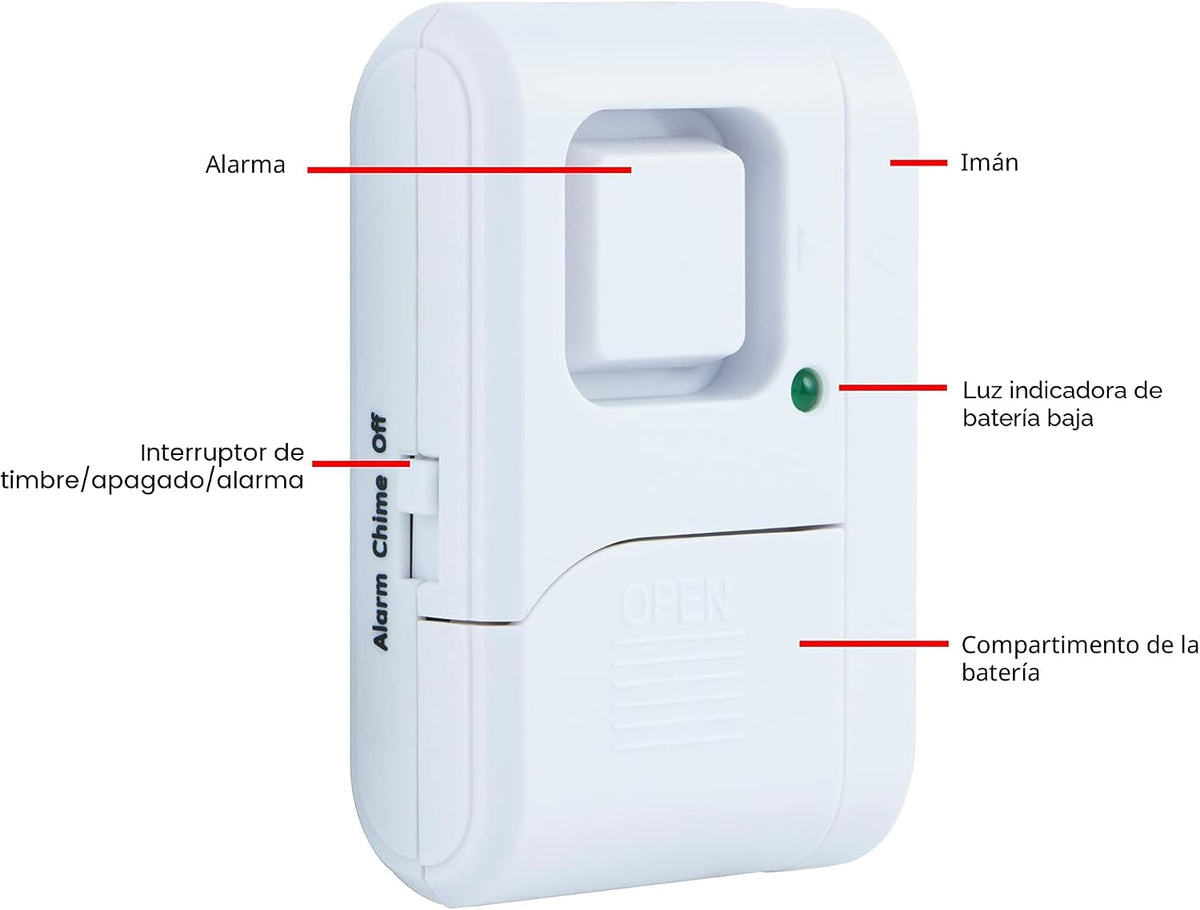 UltraPro Alarma de seguridad personal para ventanas y puertas, paqu...