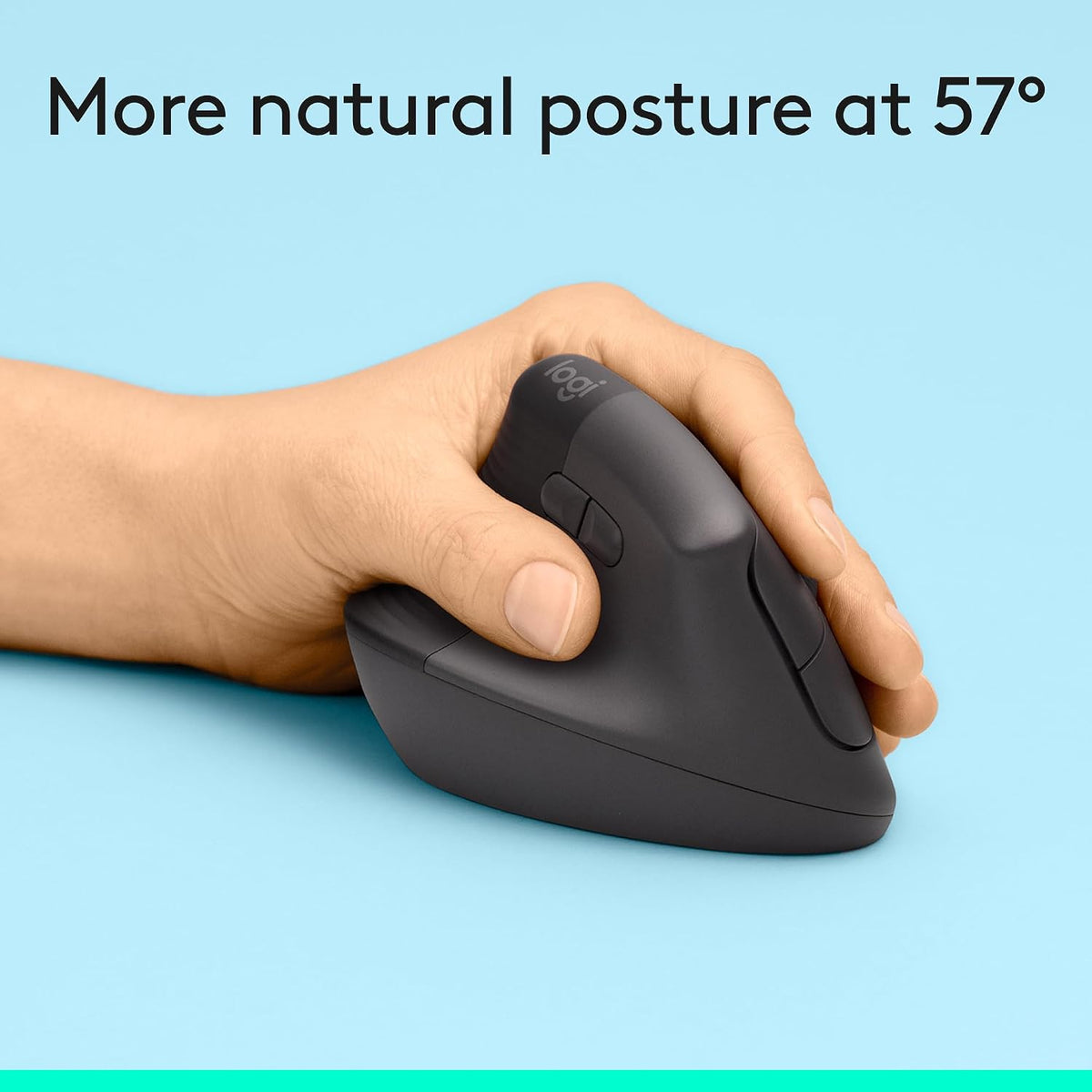 Ratón inalámbrico ergonómico vertical con elevación para zurdos Log...