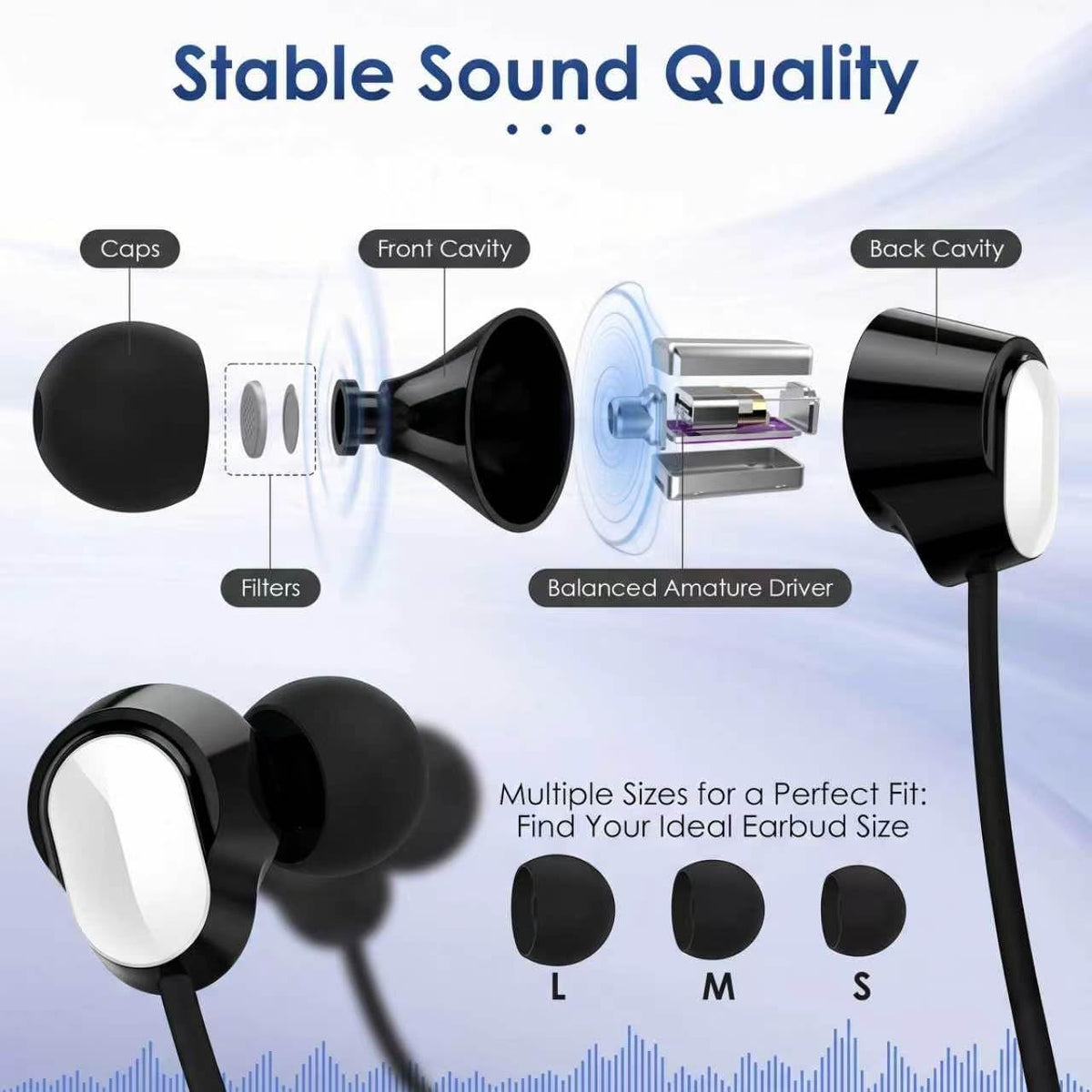 Auriculares Bluetooth con banda para el cuello, auricular Bluetooth...