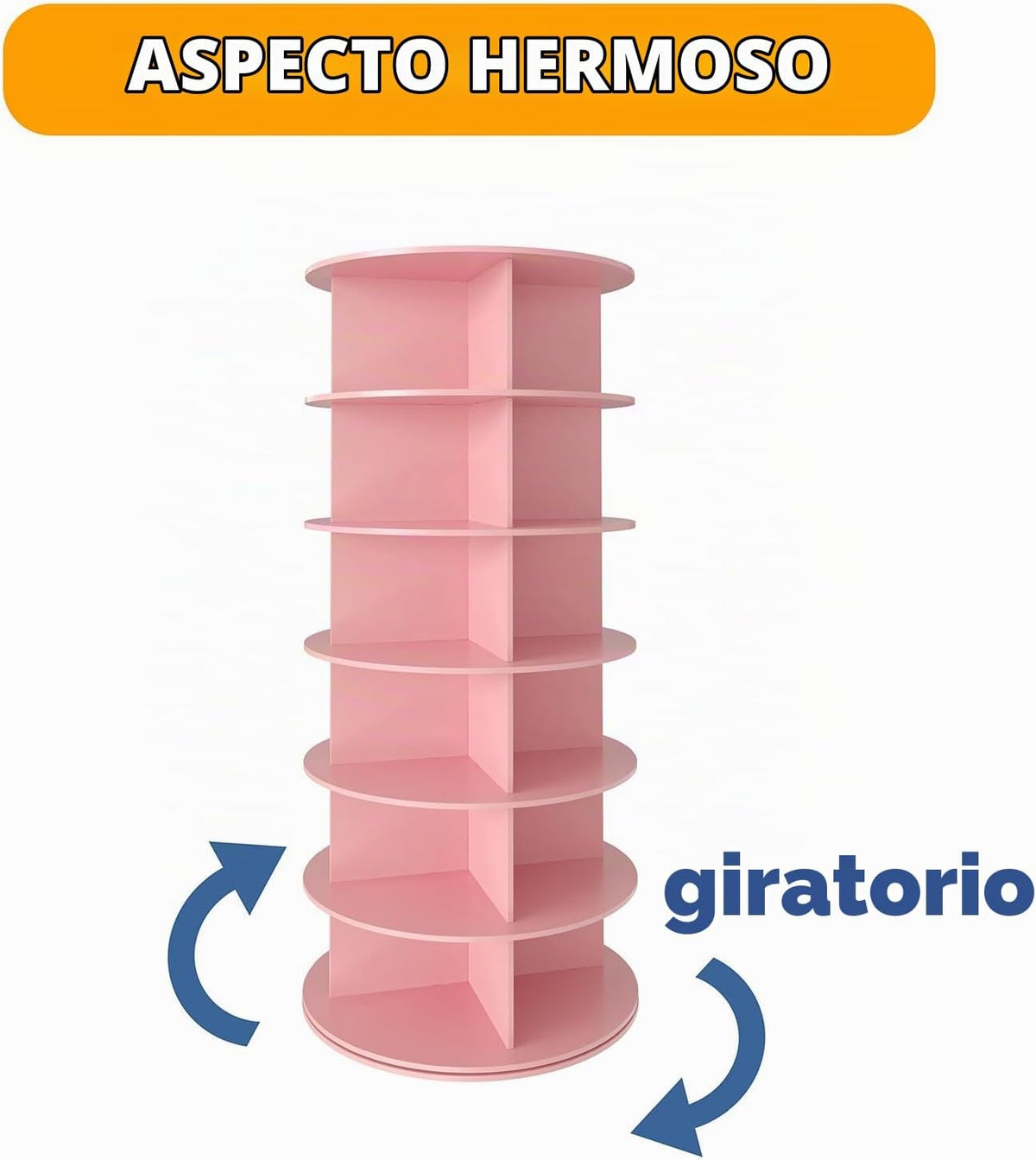 SpaceAid Torre de Zapatero Giratorio de 6 Niveles, Exhibidor de Zap...
