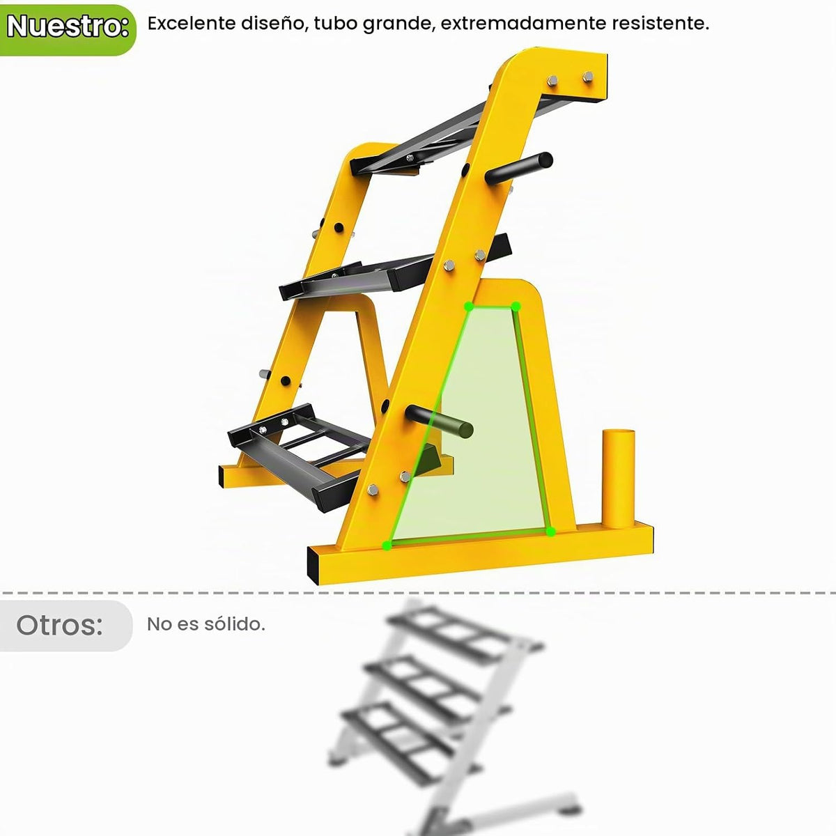 Kipika Soporte para Mancuernas de Servicio Pesado de 3 Niveles Mult...