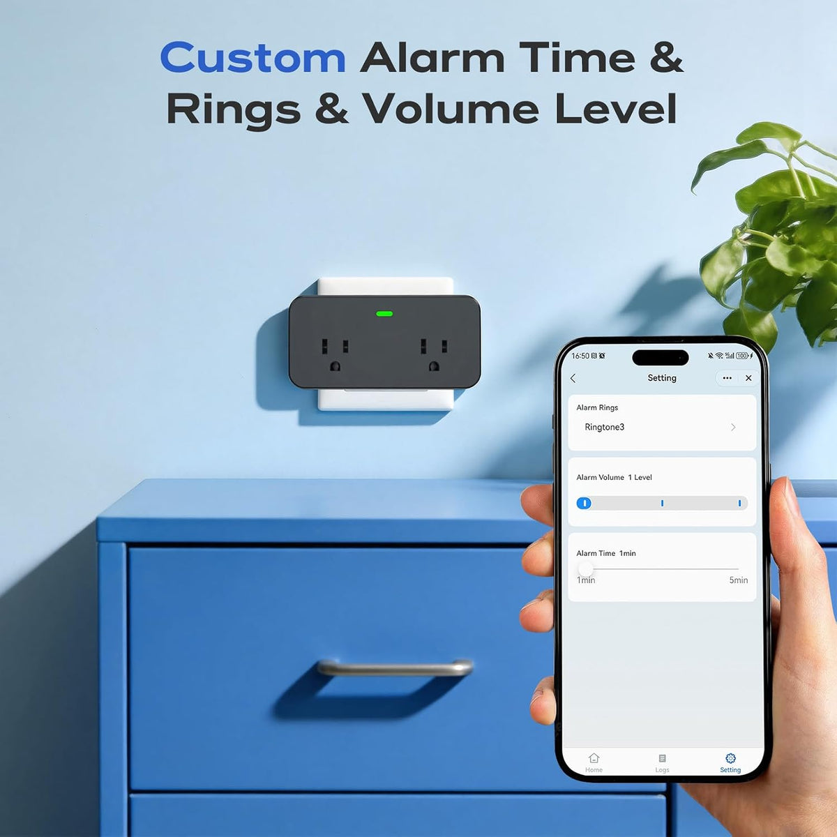 Alarma de falla de energía WiFi paquete de 2, alarma inteligente de...