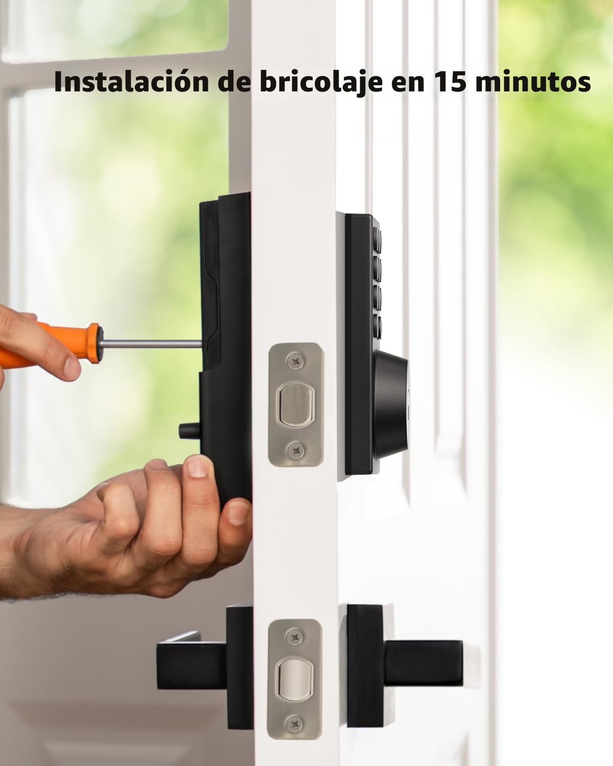 eufy Security Cerradura inteligente C30 con palanca de puerta, entr...