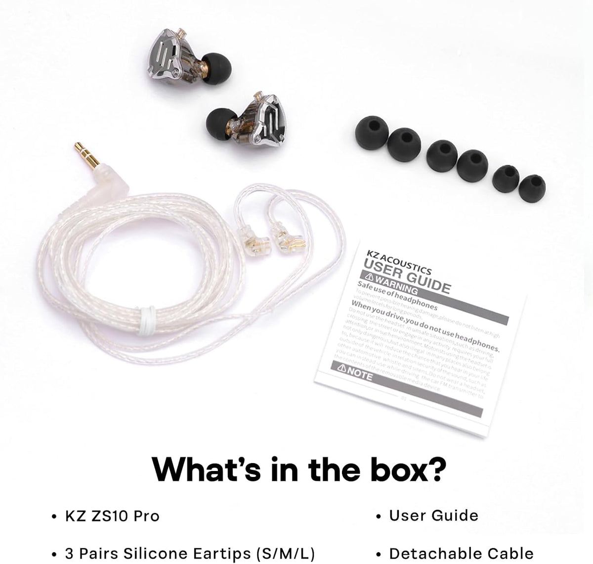 Linsoul KZ ZS10 Pro, auriculares intrauditivos híbridos HiFi con 5...