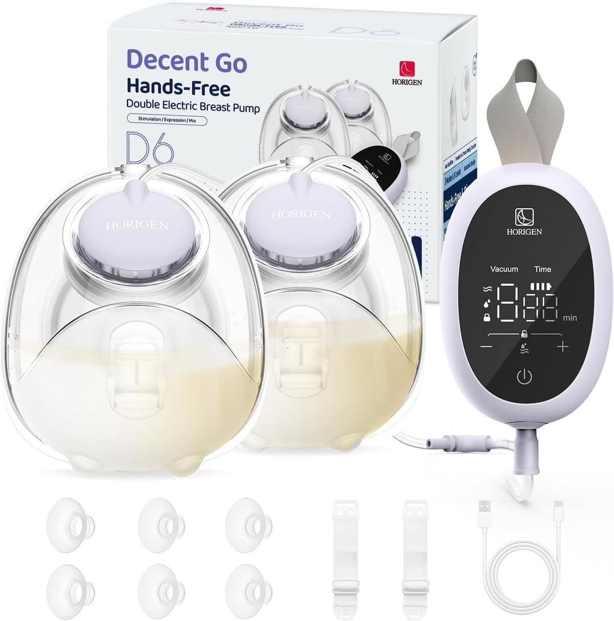 Extractor de Leche D6, Extractor de Leche Ultraligero con Manos Lib...