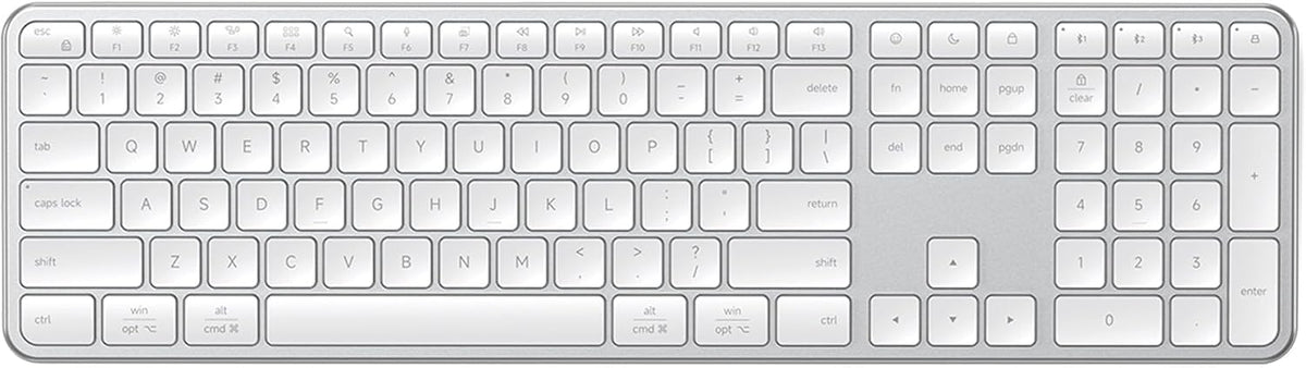 Satechi Teclado inalámbrico Slim EX3, teclado de tamaño completo co...