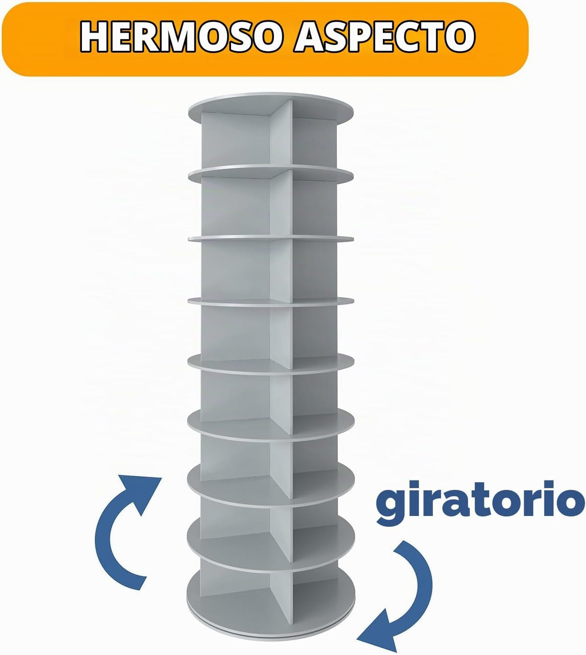 SpaceAid torre giratoria de zapatero de 8 niveles, exhibidor de zap...