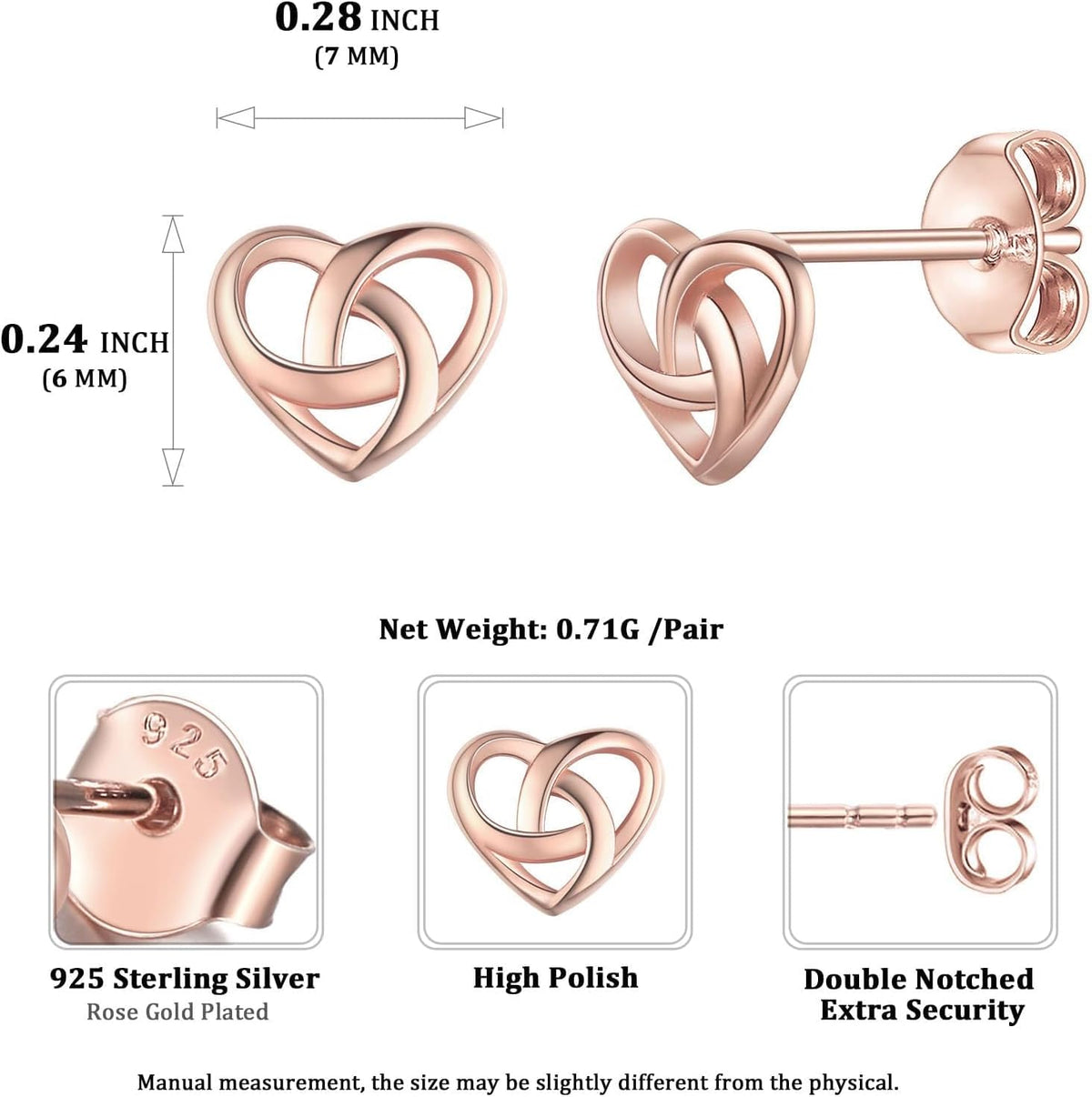 ChicSilver Pendientes celtas para mujer de plata de ley hipoalergén...