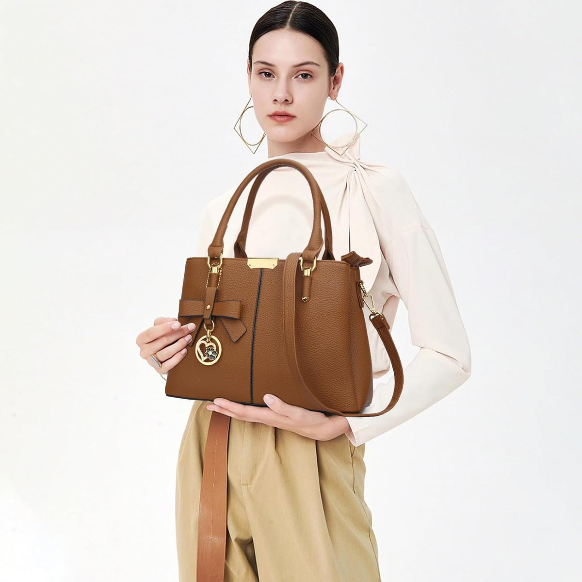 KKXIU Monederos y bolsos para mujer, Bolso tipo cartera con asa sup...