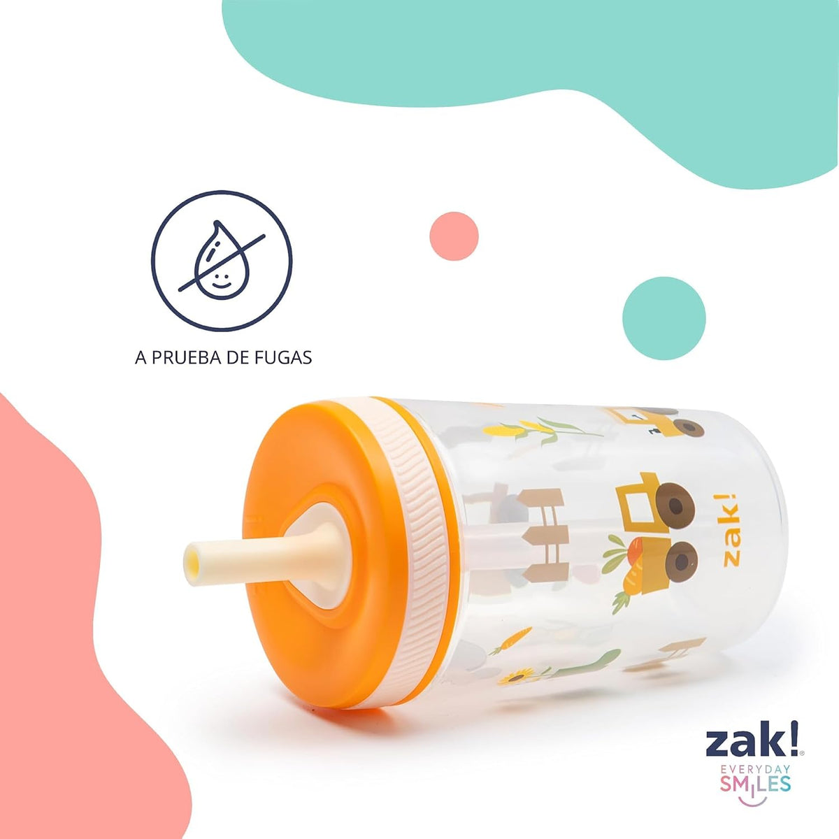 Zak Designs Kelso - Juego de vasos de 15 oz (Dinosaurios) sin bisfe...