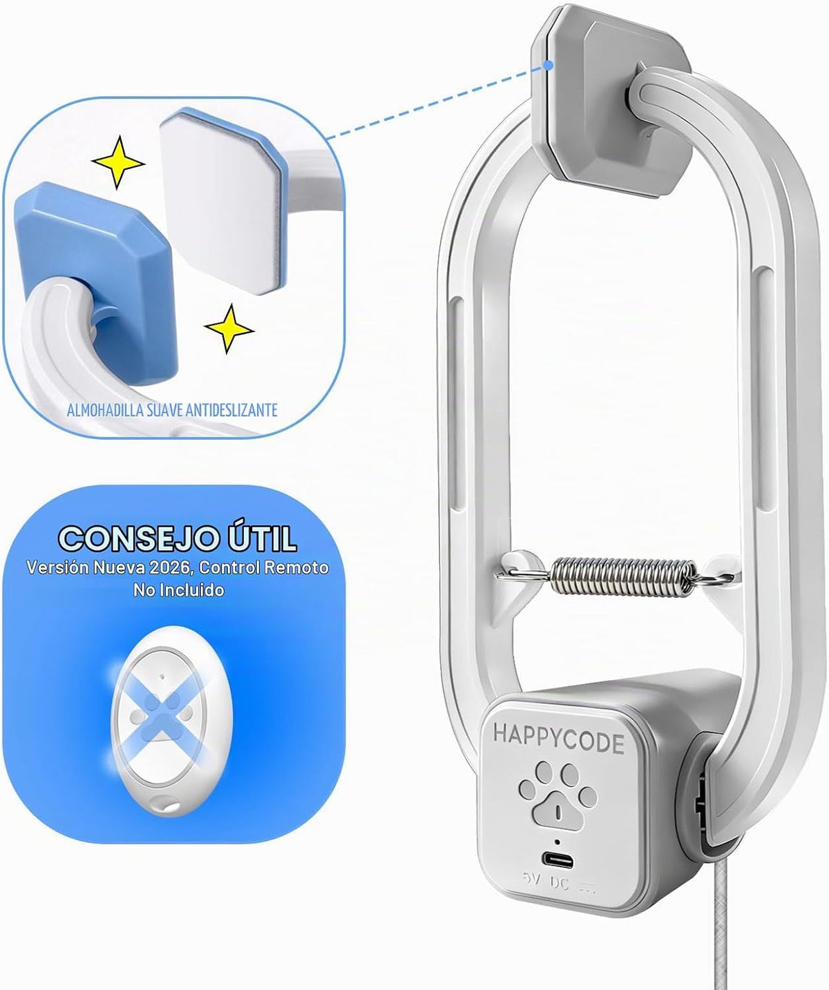 HAPPYCODE Juguete interactivo para gatos, pájaro aleteo y pluma gir...
