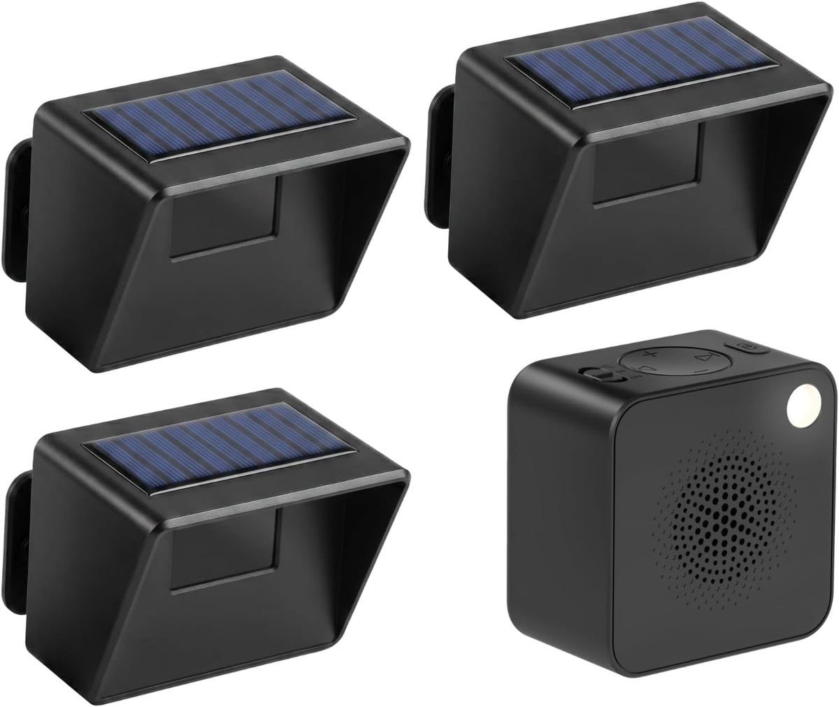 Alarma solar inalámbrica, sistema de alerta de entrada de largo alc...